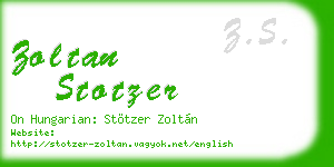 zoltan stotzer business card